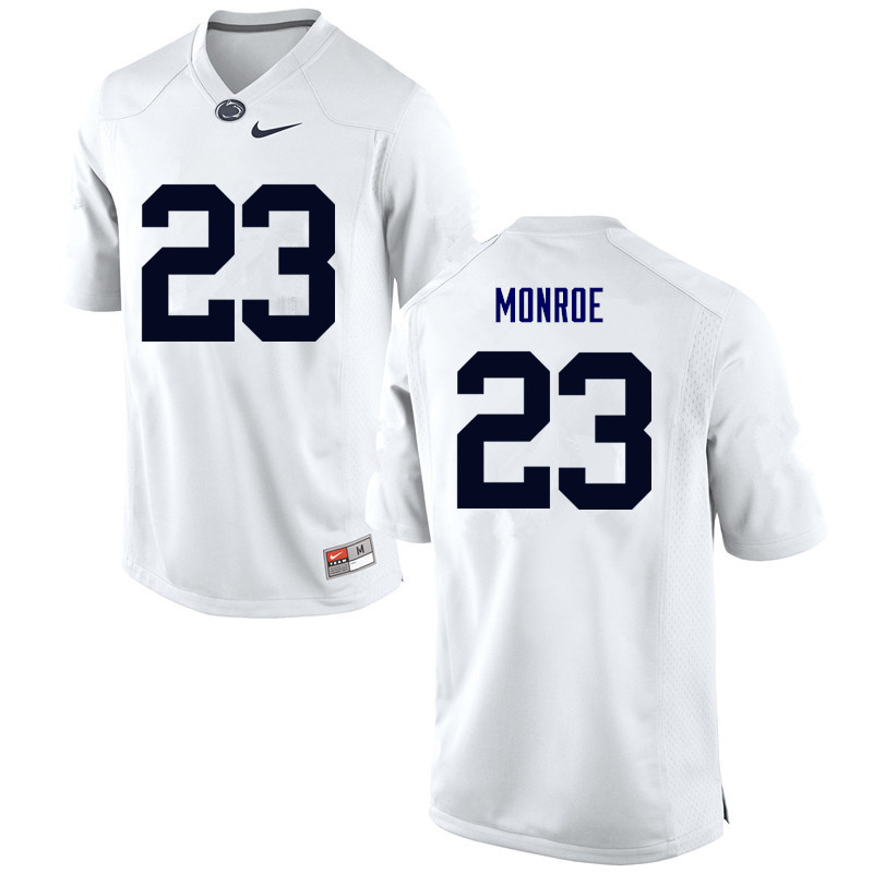 Men Penn State Nittany Lions #23 Ayron Monroe College Football Jerseys-White